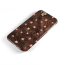 Cute Watercolor Flowers over Brown iPhone 6/6s or 6/6s Plus 2-Piece Hybrid INK-Fuzed Case