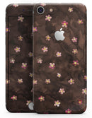 Cute Watercolor Flowers over Brown - Skin-kit for the iPhone 8 or 8 Plus