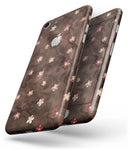 Cute Watercolor Flowers over Brown - Skin-kit for the iPhone 8 or 8 Plus