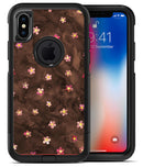 Cute Watercolor Flowers over Brown - iPhone X OtterBox Case & Skin Kits