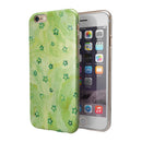 Cute Watercolor Flowers over Green iPhone 6/6s or 6/6s Plus 2-Piece Hybrid INK-Fuzed Case