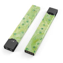 Cute Watercolor Flowers over Green - Premium Decal Protective Skin-Wrap Sticker compatible with the Juul Labs vaping device
