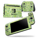 Cute Watercolor Flowers over Green - Skin Wrap Decal for Nintendo Switch Lite Console & Dock - 3DS XL - 2DS - Pro - DSi - Wii - Joy-Con Gaming Controller