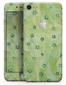 Cute Watercolor Flowers over Green - Skin-kit for the iPhone 8 or 8 Plus