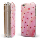 Cute Watercolor Flowers over Pink iPhone 6/6s or 6/6s Plus 2-Piece Hybrid INK-Fuzed Case