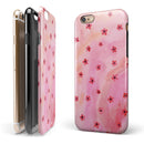 Cute Watercolor Flowers over Pink iPhone 6/6s or 6/6s Plus 2-Piece Hybrid INK-Fuzed Case