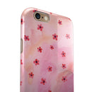 Cute Watercolor Flowers over Pink iPhone 6/6s or 6/6s Plus 2-Piece Hybrid INK-Fuzed Case