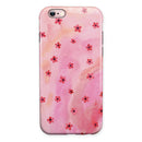 Cute Watercolor Flowers over Pink iPhone 6/6s or 6/6s Plus 2-Piece Hybrid INK-Fuzed Case