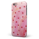 Cute Watercolor Flowers over Pink iPhone 6/6s or 6/6s Plus 2-Piece Hybrid INK-Fuzed Case