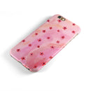 Cute Watercolor Flowers over Pink iPhone 6/6s or 6/6s Plus 2-Piece Hybrid INK-Fuzed Case