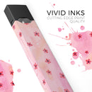 Cute Watercolor Flowers over Pink - Premium Decal Protective Skin-Wrap Sticker compatible with the Juul Labs vaping device