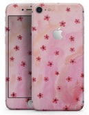 Cute Watercolor Flowers over Pink - Skin-kit for the iPhone 8 or 8 Plus