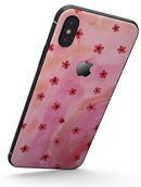 Cute Watercolor Flowers over Pink - iPhone X Skin-Kit