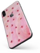 Cute Watercolor Flowers over Pink - iPhone X Skin-Kit