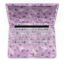 Cute Watercolor Flowers over Purple - MacBook Pro with Retina Display Full-Coverage Skin Kit
