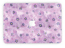 Cute Watercolor Flowers over Purple - MacBook Pro with Retina Display Full-Coverage Skin Kit