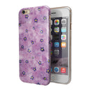 Cute Watercolor Flowers over Purple iPhone 6/6s or 6/6s Plus 2-Piece Hybrid INK-Fuzed Case