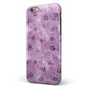 Cute Watercolor Flowers over Purple iPhone 6/6s or 6/6s Plus 2-Piece Hybrid INK-Fuzed Case