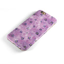 Cute Watercolor Flowers over Purple iPhone 6/6s or 6/6s Plus 2-Piece Hybrid INK-Fuzed Case