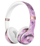 Cute Watercolor Flowers over Purple Full-Body Skin Kit for the Beats by Dre Solo 3 Wireless Headphones