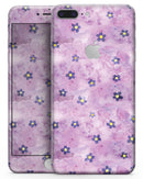 Cute Watercolor Flowers over Purple - Skin-kit for the iPhone 8 or 8 Plus