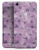Cute Watercolor Flowers over Purple - Skin-kit for the iPhone 8 or 8 Plus