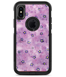 Cute Watercolor Flowers over Purple - iPhone X OtterBox Case & Skin Kits
