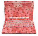 Cute Watercolor Flowers over Red - MacBook Air Skin Kit