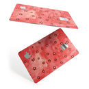 Cute Watercolor Flowers over Red - Premium Protective Decal Skin-Kit for the Apple Credit Card