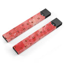 Cute Watercolor Flowers over Red - Premium Decal Protective Skin-Wrap Sticker compatible with the Juul Labs vaping device