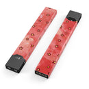 Cute Watercolor Flowers over Red - Premium Decal Protective Skin-Wrap Sticker compatible with the Juul Labs vaping device
