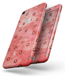 Cute Watercolor Flowers over Red - Skin-kit for the iPhone 8 or 8 Plus