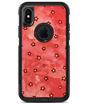 Cute Watercolor Flowers over Red - iPhone X OtterBox Case & Skin Kits