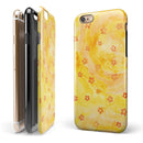 Cute Watercolor Flowers over Yellow iPhone 6/6s or 6/6s Plus 2-Piece Hybrid INK-Fuzed Case