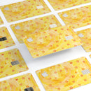 Cute Watercolor Flowers over Yellow - Premium Protective Decal Skin-Kit for the Apple Credit Card