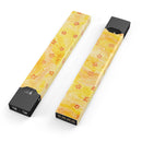 Cute Watercolor Flowers over Yellow - Premium Decal Protective Skin-Wrap Sticker compatible with the Juul Labs vaping device