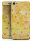Cute Watercolor Flowers over Yellow - Skin-kit for the iPhone 8 or 8 Plus