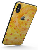 Cute Watercolor Flowers over Yellow - iPhone X Skin-Kit