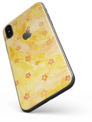Cute Watercolor Flowers over Yellow - iPhone X Skin-Kit