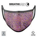 Daisy Pedals Over Purple Cloud Mix - Made in USA Mouth Cover Unisex Anti-Dust Cotton Blend Reusable & Washable Face Mask with Adjustable Sizing for Adult or Child