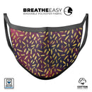 Daisy Pedals Over Red and Blue Cloud Mix - Made in USA Mouth Cover Unisex Anti-Dust Cotton Blend Reusable & Washable Face Mask with Adjustable Sizing for Adult or Child