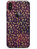 Daisy Pedals Over Red and Blue Cloud Mix - iPhone X Skin-Kit