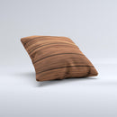 Dark-Grained Wood Planks V4 ink-Fuzed Decorative Throw Pillow