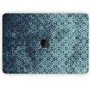 Dark Grungy Teal Micro Snowflake Pattern - Skin Decal Wrap Kit Compatible with the Apple MacBook Pro, Pro with Touch Bar or Air (11", 12", 13", 15" & 16" - All Versions Available)