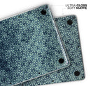 Dark Grungy Teal Micro Snowflake Pattern - Skin Decal Wrap Kit Compatible with the Apple MacBook Pro, Pro with Touch Bar or Air (11", 12", 13", 15" & 16" - All Versions Available)