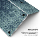 Dark Grungy Teal Micro Snowflake Pattern - Skin Decal Wrap Kit Compatible with the Apple MacBook Pro, Pro with Touch Bar or Air (11", 12", 13", 15" & 16" - All Versions Available)