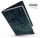 Dark Grungy Teal Micro Snowflake Pattern - Skin Decal Wrap Kit Compatible with the Apple MacBook Pro, Pro with Touch Bar or Air (11", 12", 13", 15" & 16" - All Versions Available)