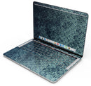 Dark Grungy Teal Micro Snowflake Pattern - Skin Decal Wrap Kit Compatible with the Apple MacBook Pro, Pro with Touch Bar or Air (11", 12", 13", 15" & 16" - All Versions Available)