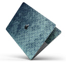 Dark Grungy Teal Micro Snowflake Pattern - Skin Decal Wrap Kit Compatible with the Apple MacBook Pro, Pro with Touch Bar or Air (11", 12", 13", 15" & 16" - All Versions Available)