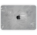 Dark Silver Marble Swirl V6 - Skin Decal Wrap Kit Compatible with the Apple MacBook Pro, Pro with Touch Bar or Air (11", 12", 13", 15" & 16" - All Versions Available)